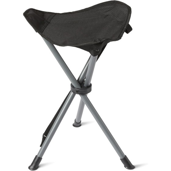 Basics Portable Camping Stool, Collapsible, Lightweight, for Hiking, Hunting, Fishing, Black
